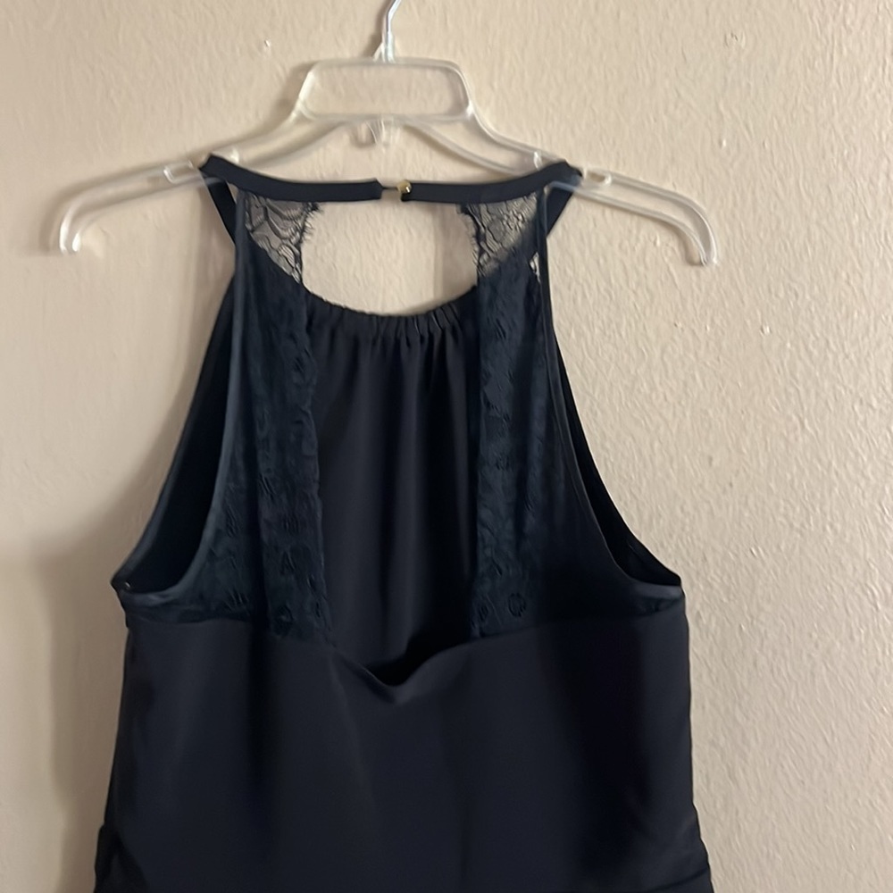 Black romper tank top with a lace back - Picture 4 of 6